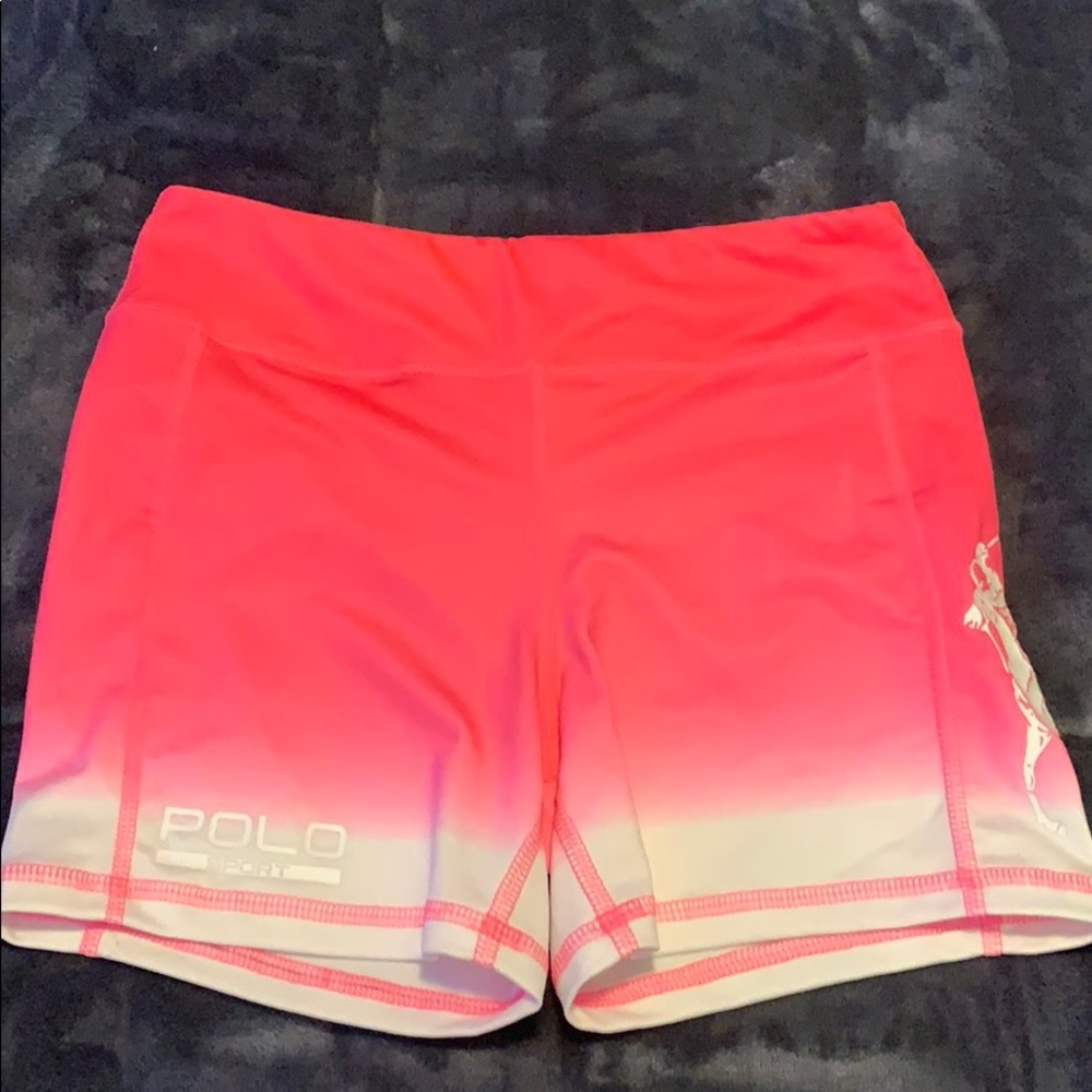 Ralph Lauren Neon pink ombré spandex shorts